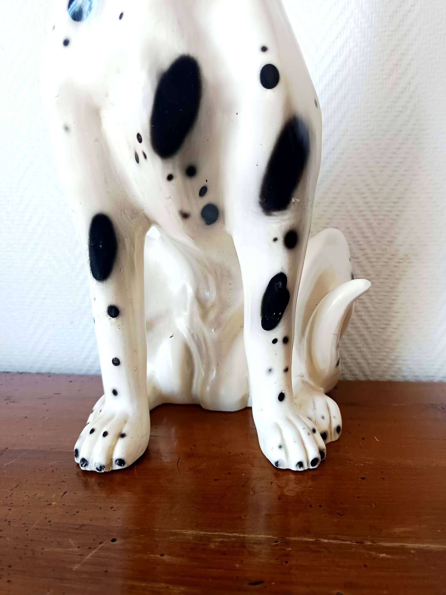 Vintage ceramic Dalmatian dog, Italy 1970.