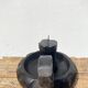 Brutalist solid wood candle holder 1960 Italy