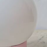 Opaline glass ball table lamp 1970