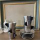 Ikea trivsel vintage 90s espresso coffee service – stainless steel – set of