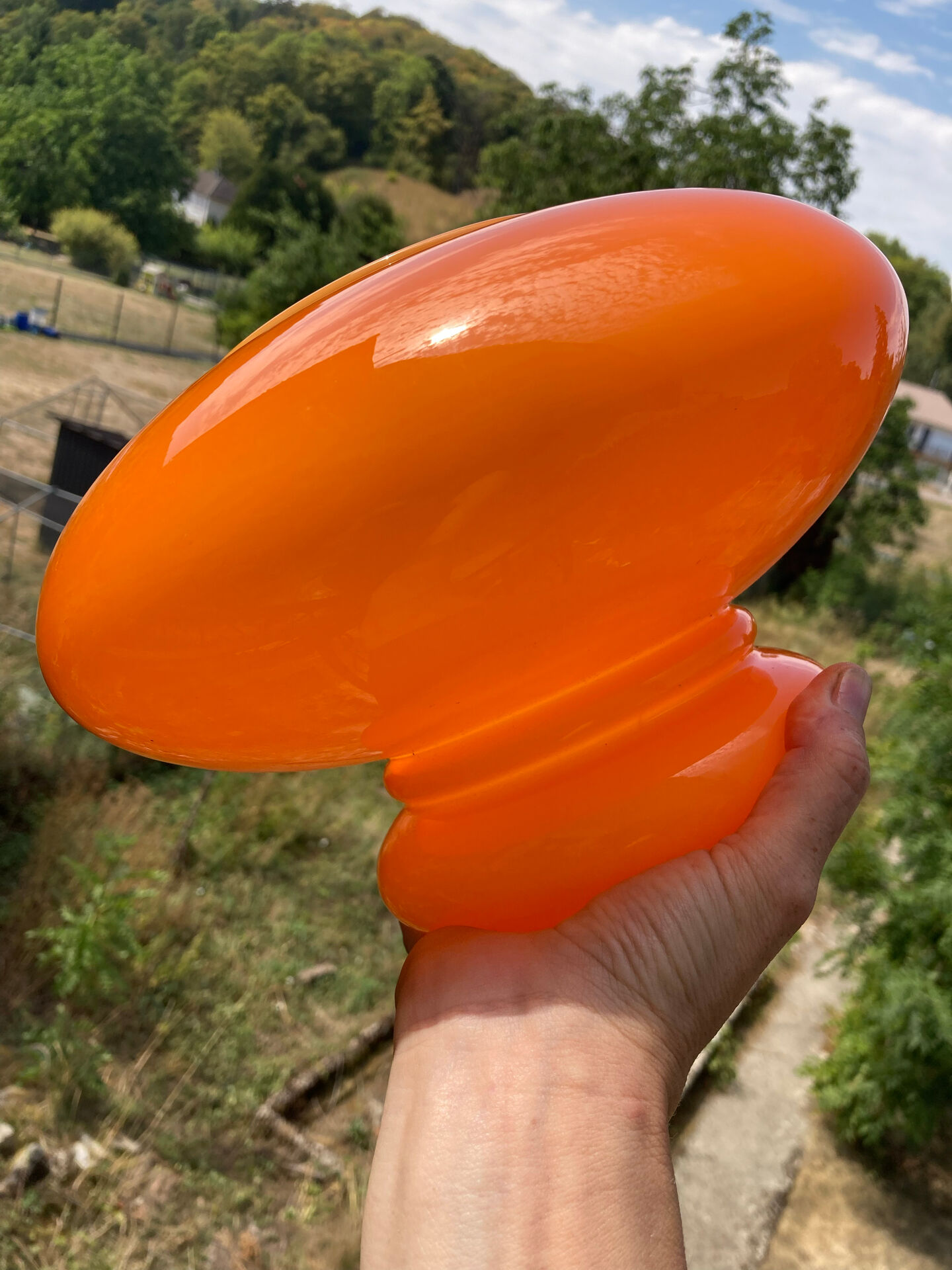 Opaline orange suspension Space Age