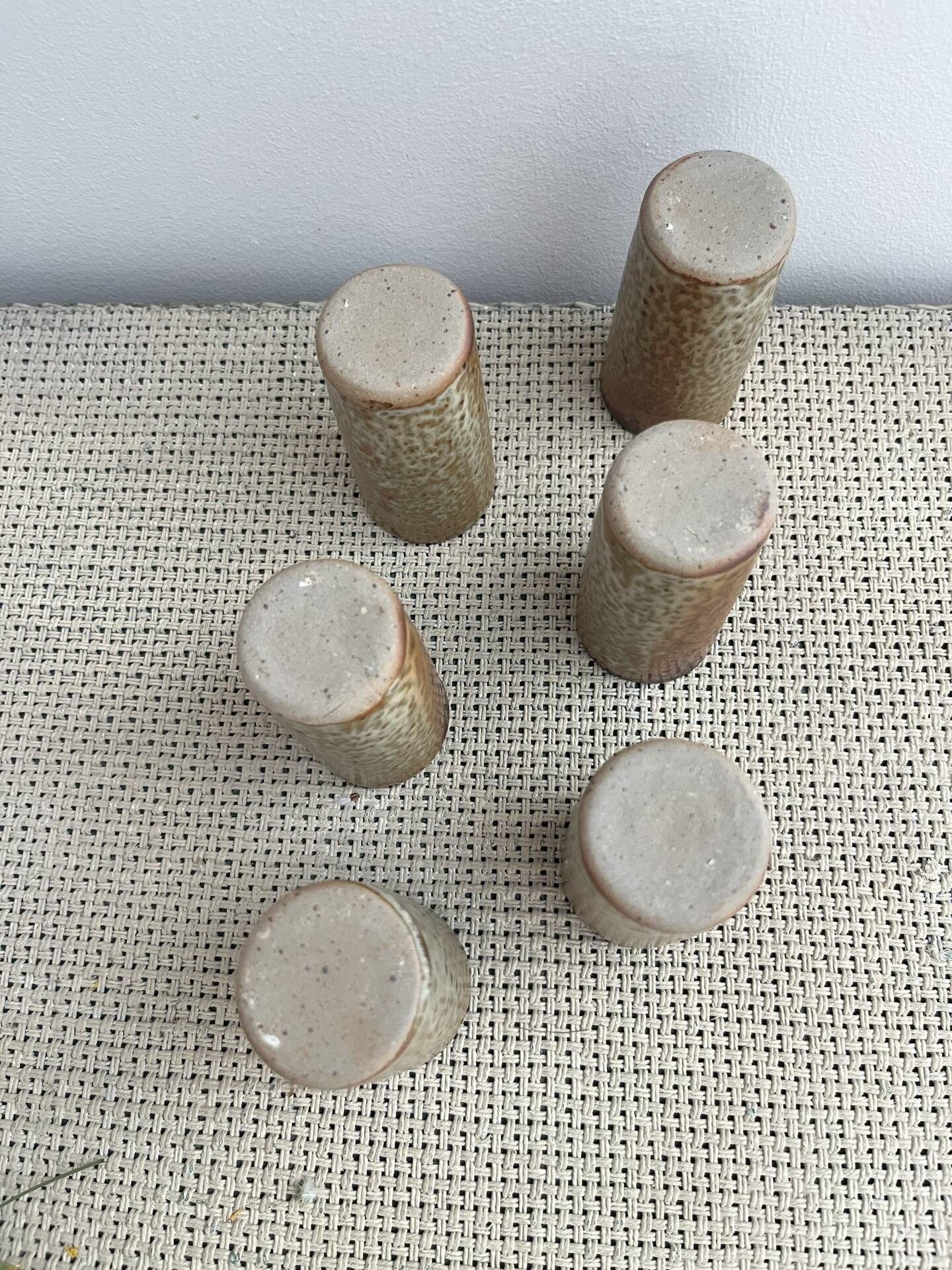 6 stoneware vases