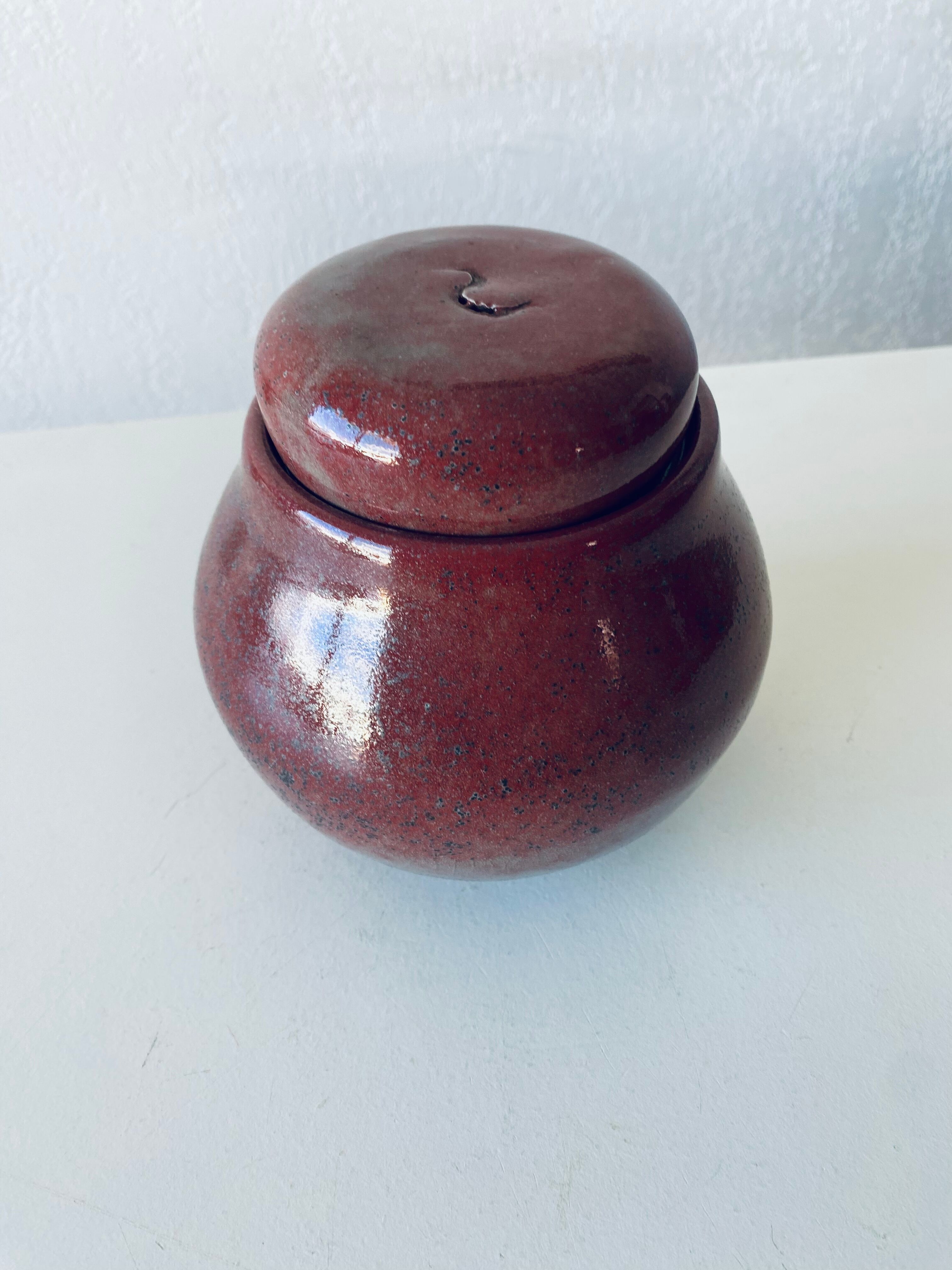 Ceramic candy box signed