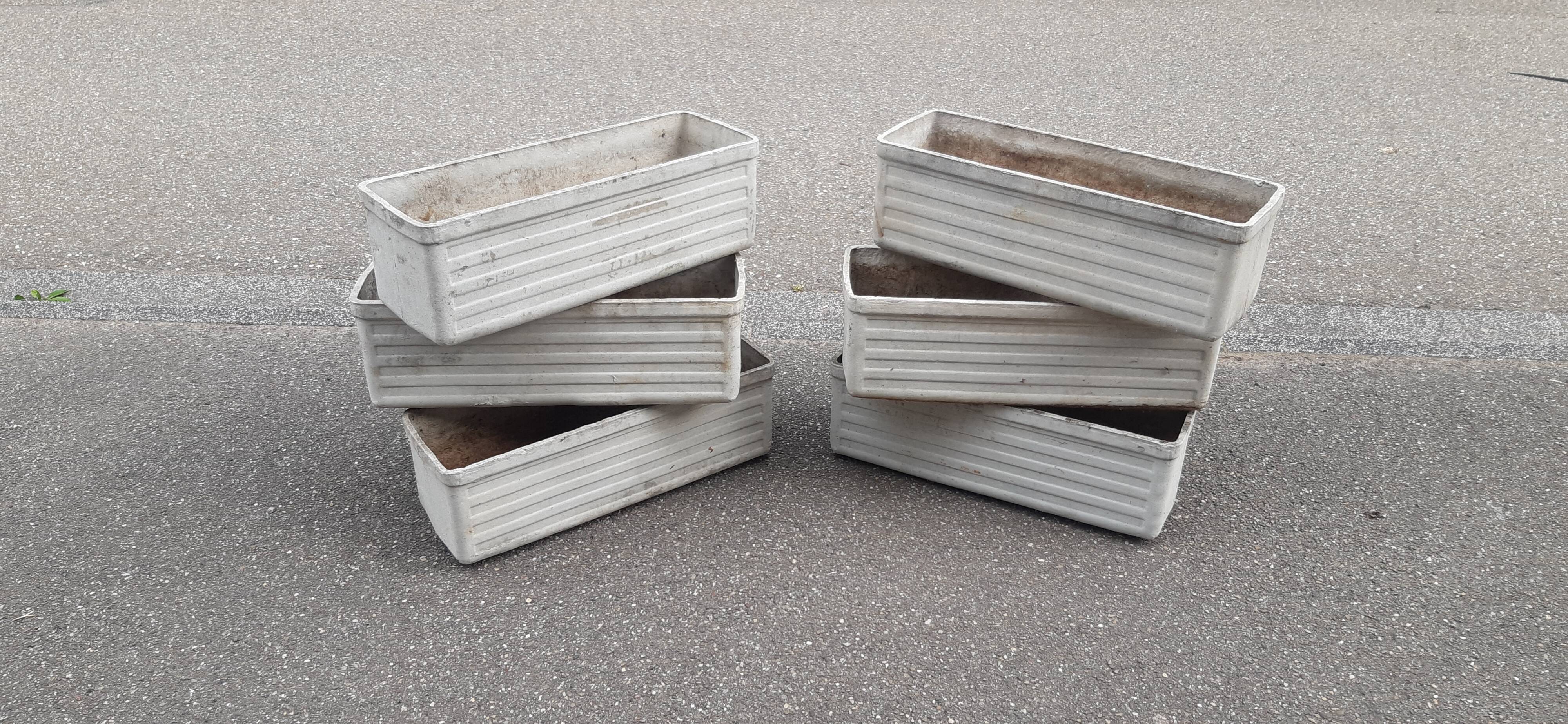 Set of 6 modernist planters