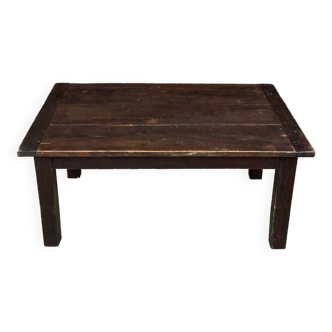 Rectangular solid wood coffee table