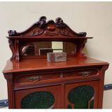 Antique Jugendstil display cabinet, vertical cabinet, Art Nouveau