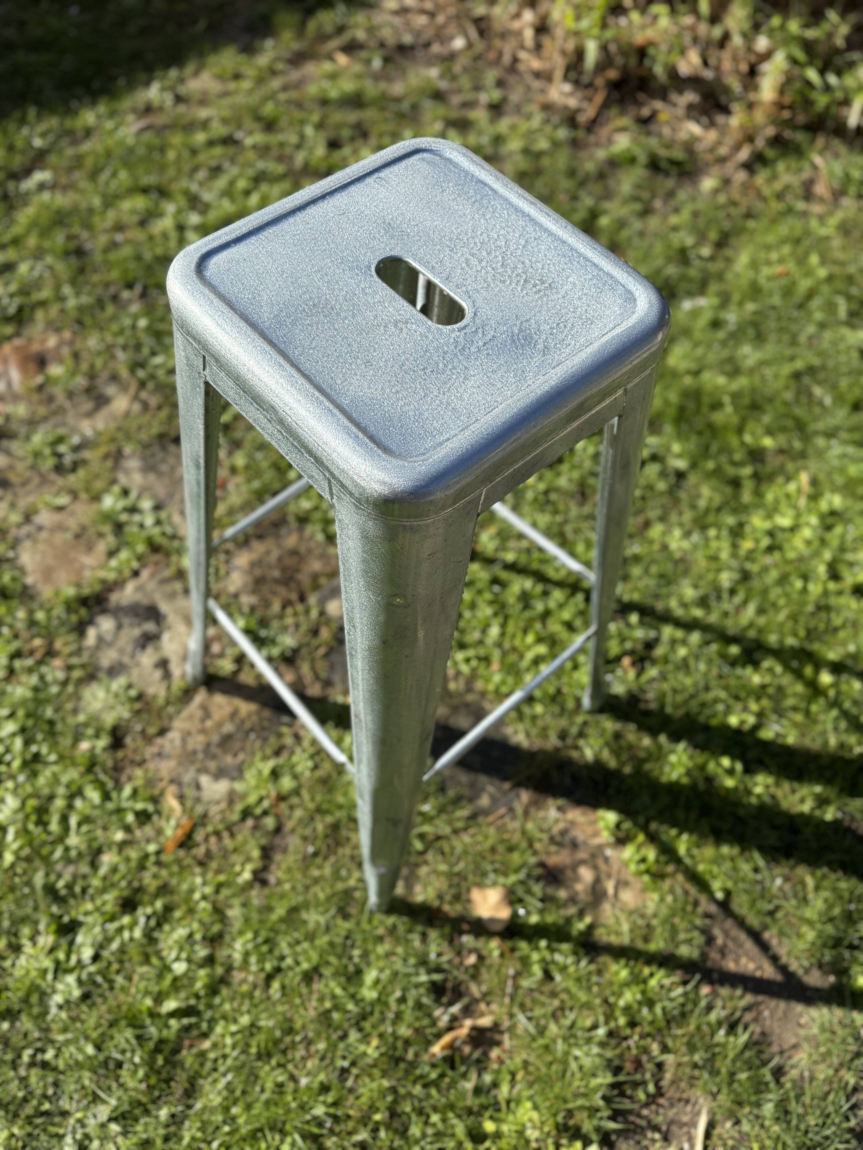 Galvanised Tolix Tabbouleh table height 75 cm original Xavier Pauchard