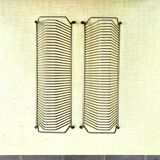 Pair of vintage record holders in gilded brass - for 80 vinyls