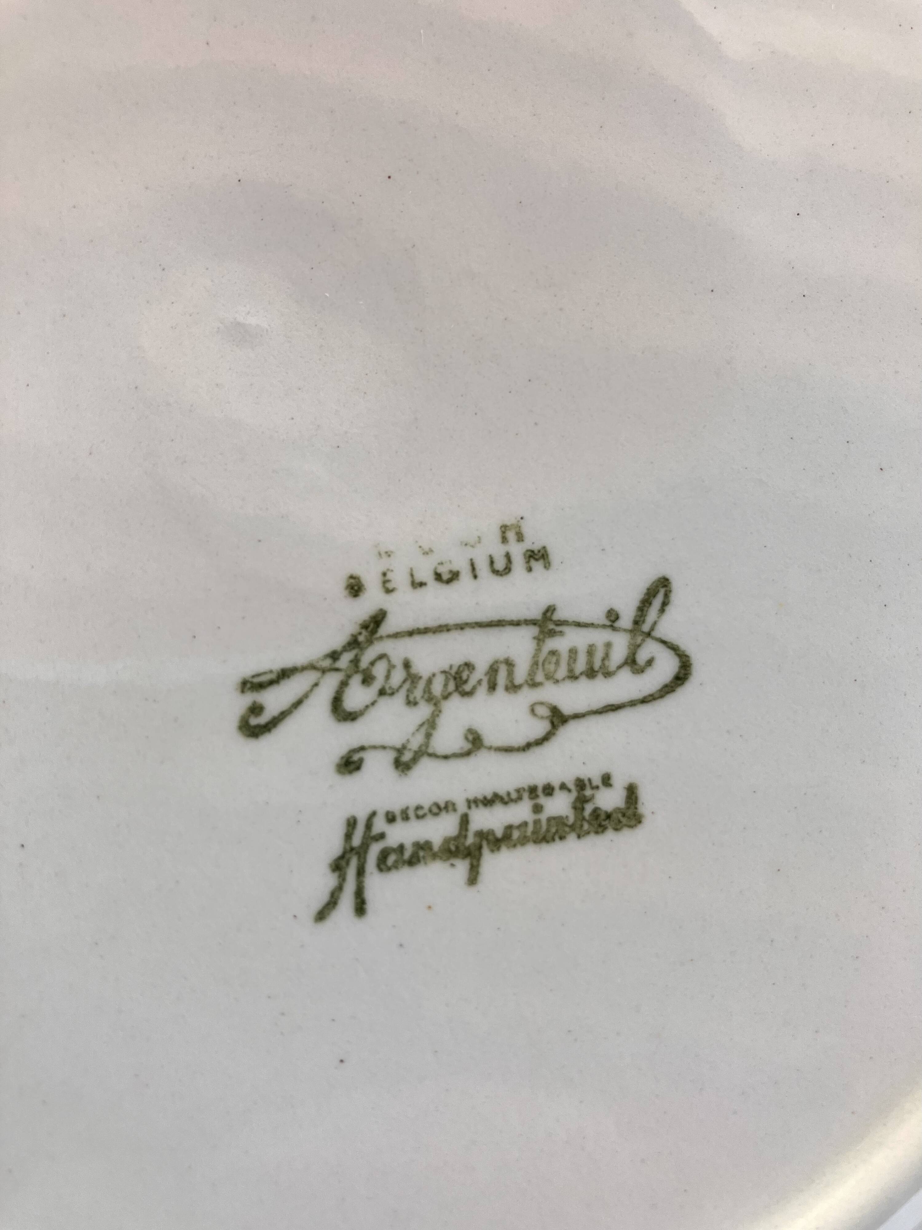 6 flat plates Argenteuil Boch Belgium