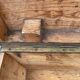 Painted wooden trunk L83 X H37 X P56