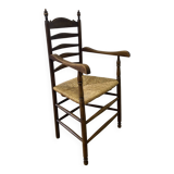 Old straw armchair