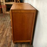Chest of drawers vintage oak feet compass retro 1950 4 drawers