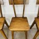 6 brutalist solid wood chairs, chalet decor, vintage