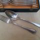 Housewife 12 forks and 12 tablespoons in silver metal