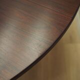 Table ronde en palissandre, design danois, années 1970, production : Danemark