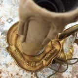 Pair of 3-light bronze candlestick lamps