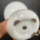 Lampe champignon Space Age en verre opalin blanc