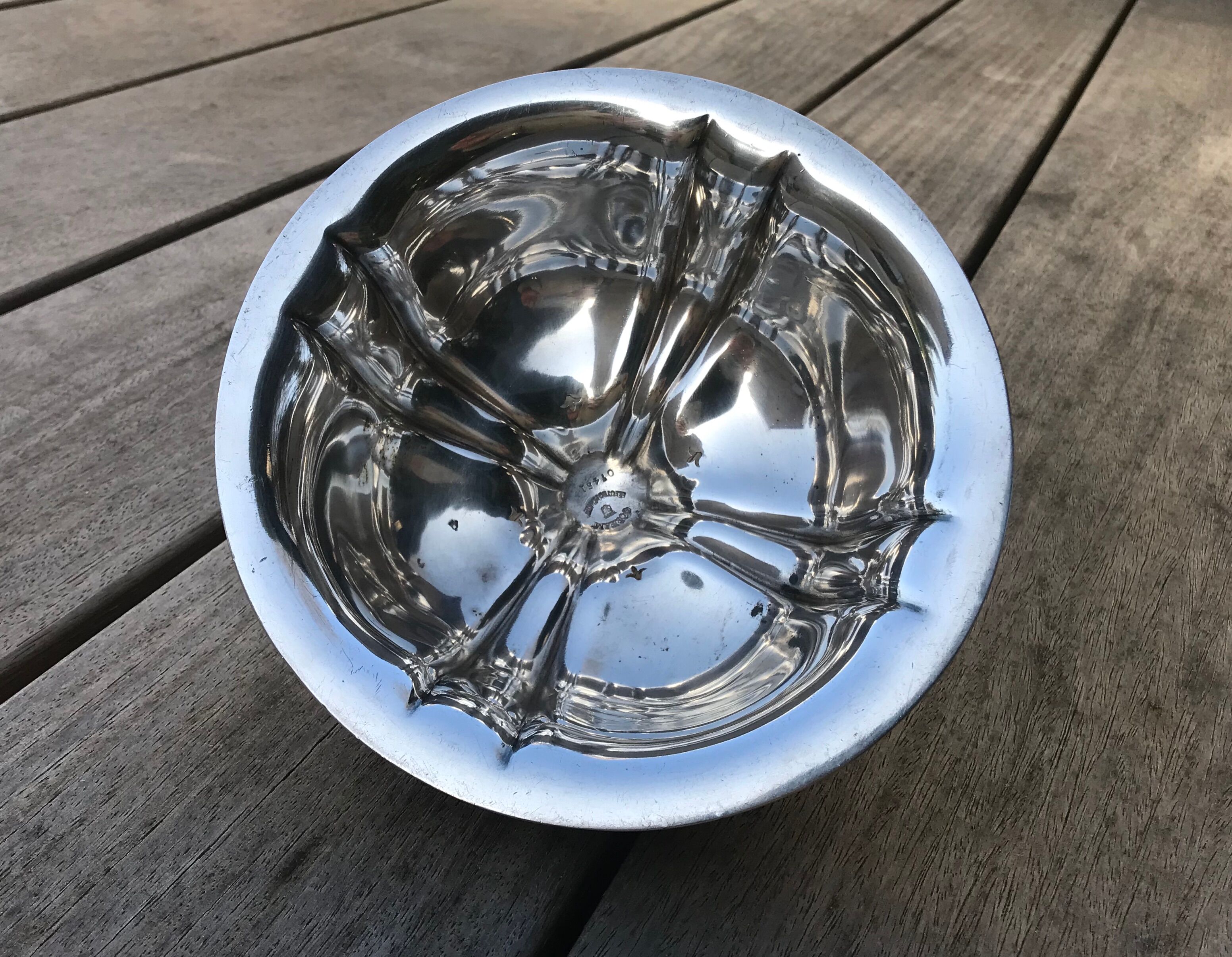 Individual serving bell silver metal