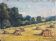 Tableau HST "Landscape with Haystacks and Village" signed post-impressionist