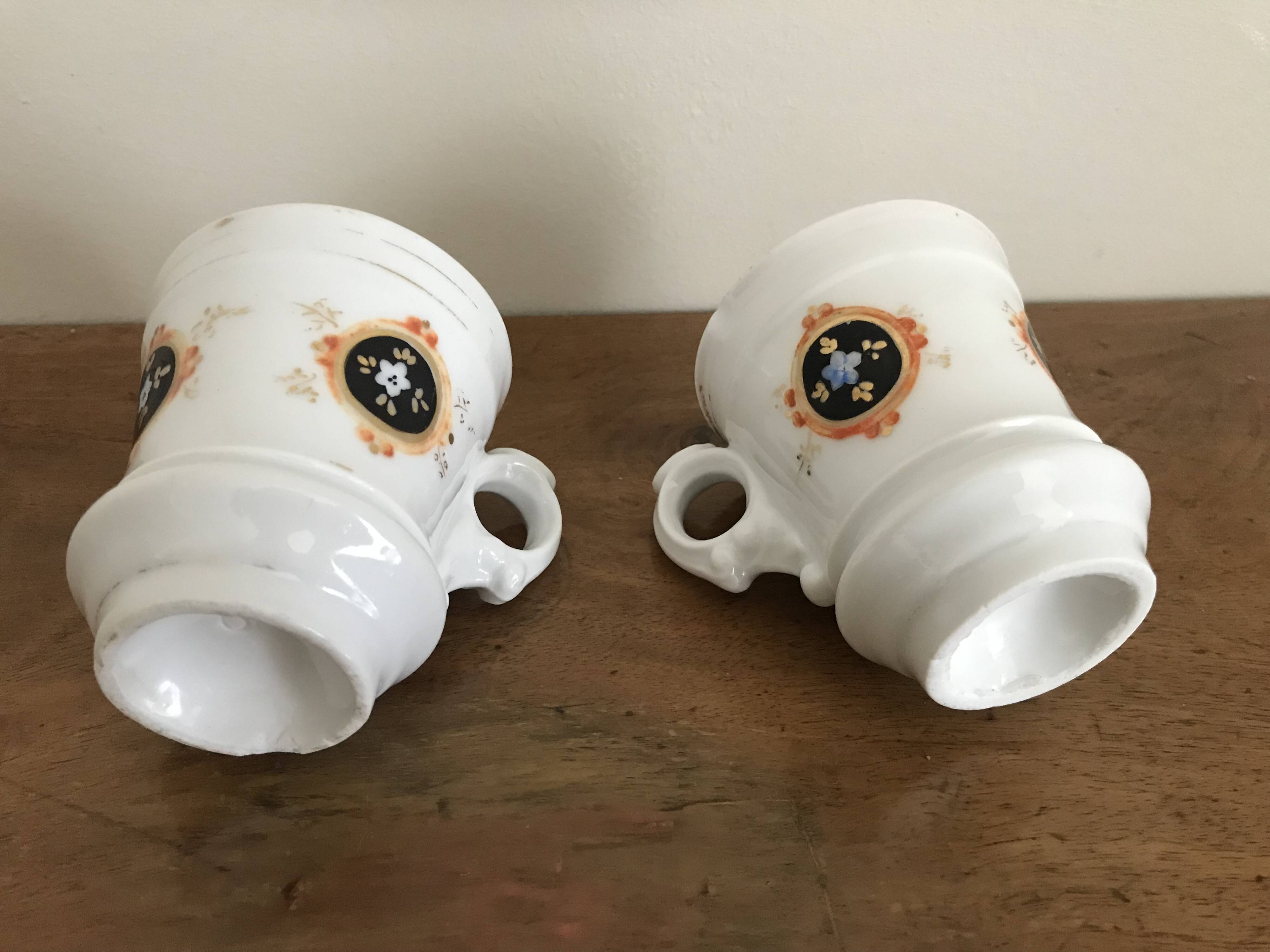 Pair of Napoleon III firebrand cups