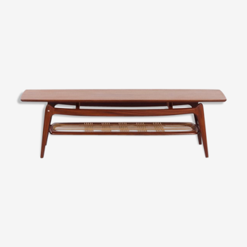 Table basse en teck par Louis Van Teeffelen pour Wébé en 1960