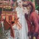 Huile sur panneau. Portrait de femmes. 20ième siècle.