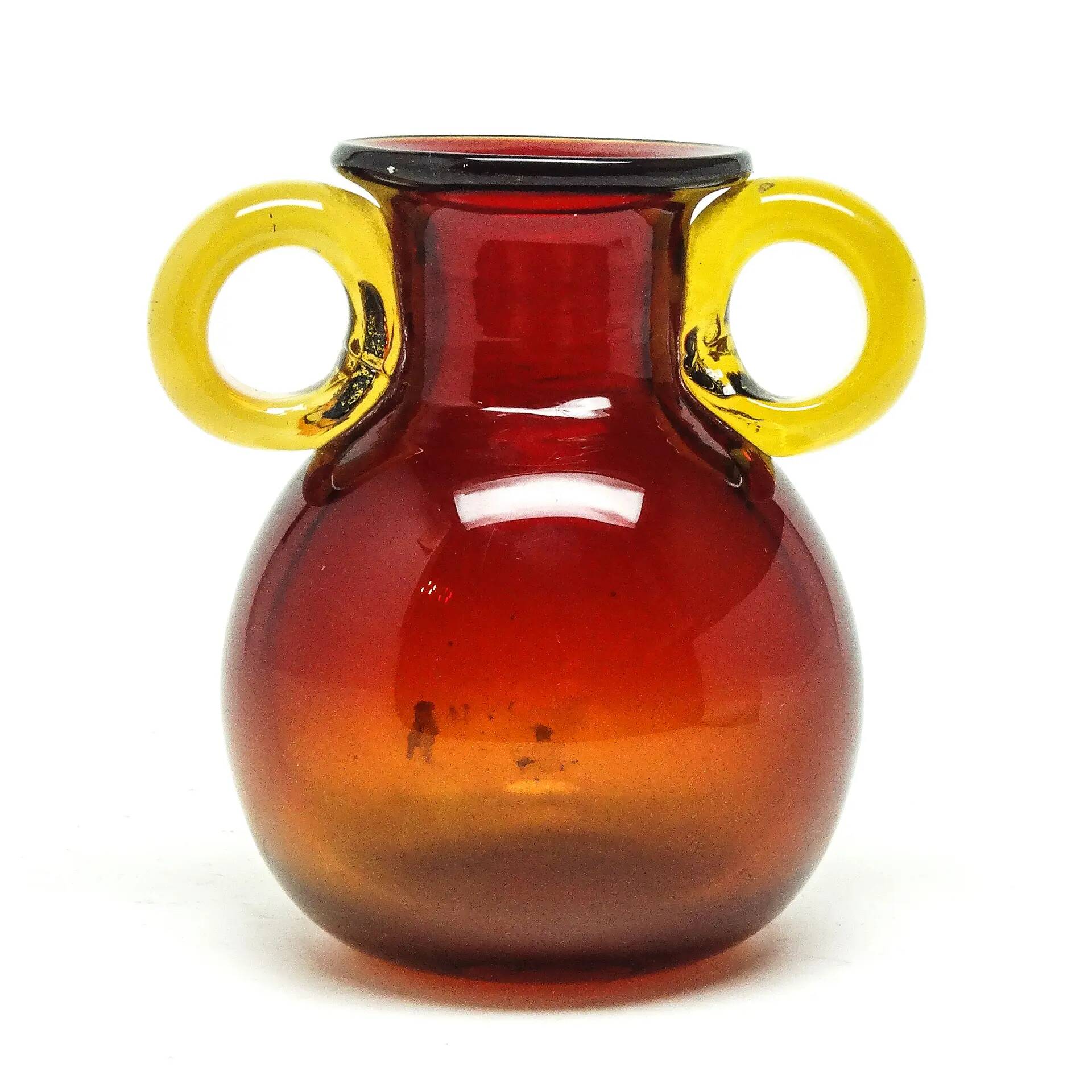 Vase, mid-century modern, glass, designed by J. Słuczan-Orkusz, Poland, 1970s