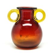 Vase, mid-century modern, glass, designed by J. Słuczan-Orkusz, Poland, 1970s
