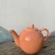 Salmon-colored ceramic teapot, Maison Pagnossin, Italy
