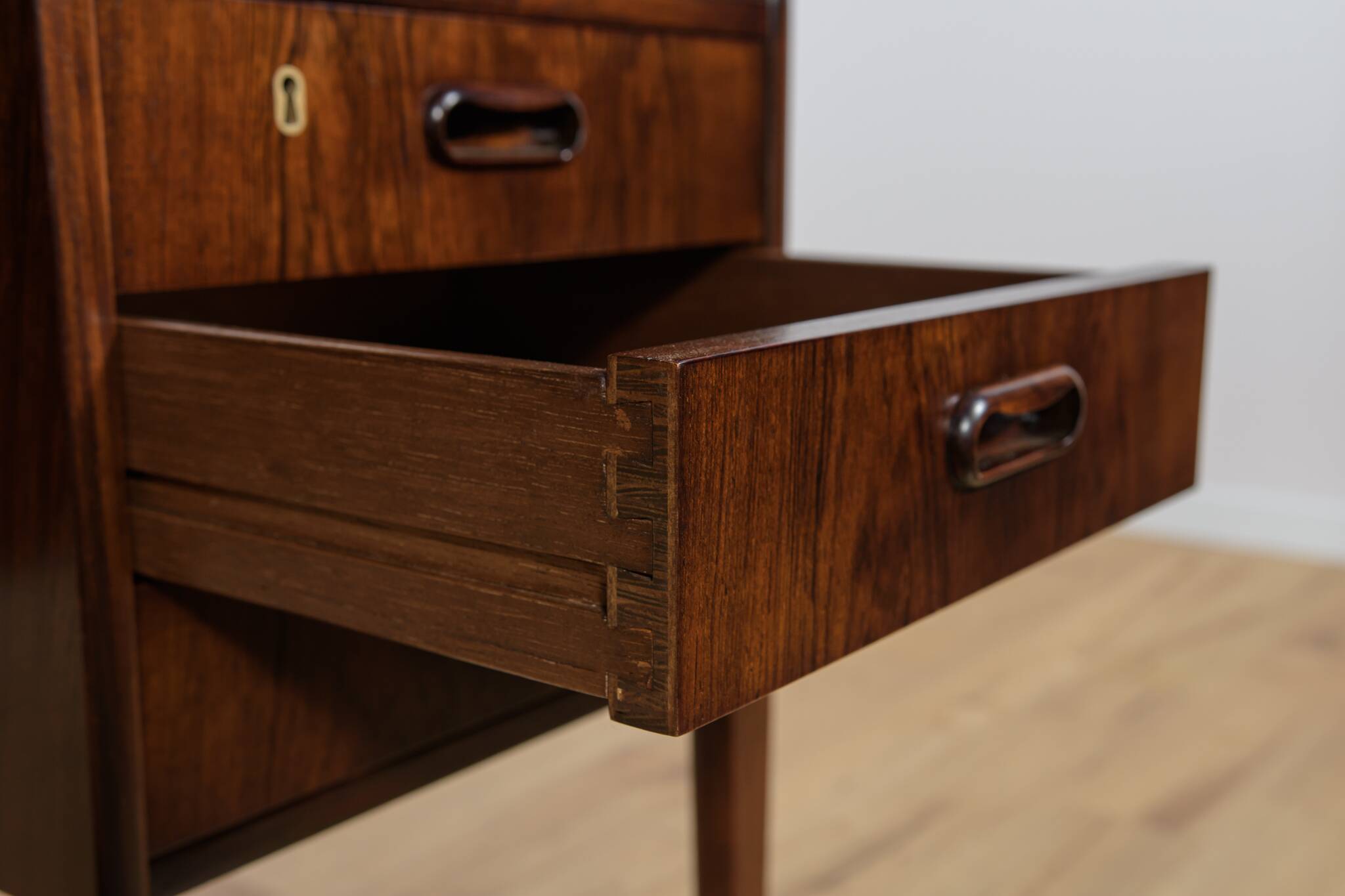 Mid Century Rosewood Desk by Gunnar Nielsen Tibergaard for Tibergaard, 1960s