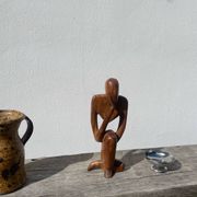 Wooden statuette sculpture, free form