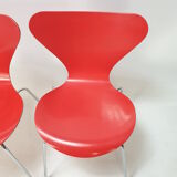 Set of 6 chairs "model 7" Arne Jacobsen for Fritz Hansen, Denmark, 1991