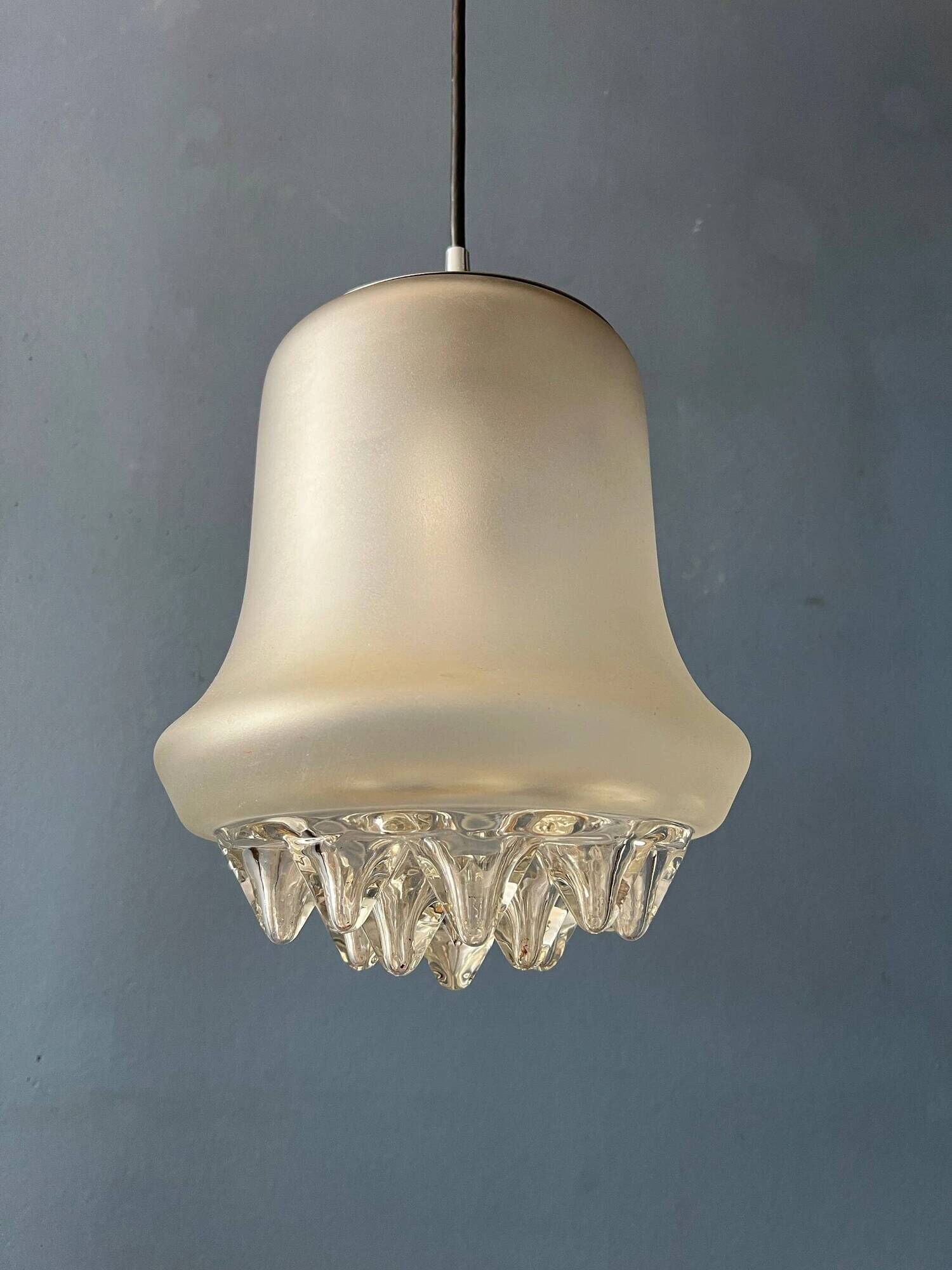 Mid-Century Frosted Glass Pendant Light Peill & Putzler