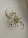 Vintage glass lampshade wall lamp with antique tassels
