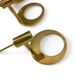 Pair of Scandinavian brass wall candlesticks by Arthur Pe, Kolbäck, Sweden