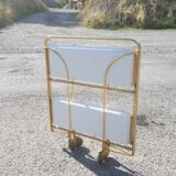 Formica white folding wheeled service 60s