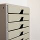 Set of 2 metal and plastic drawer lockers