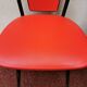 series of 6 Vintage red chairs design COLETTE GUEDEN 60s