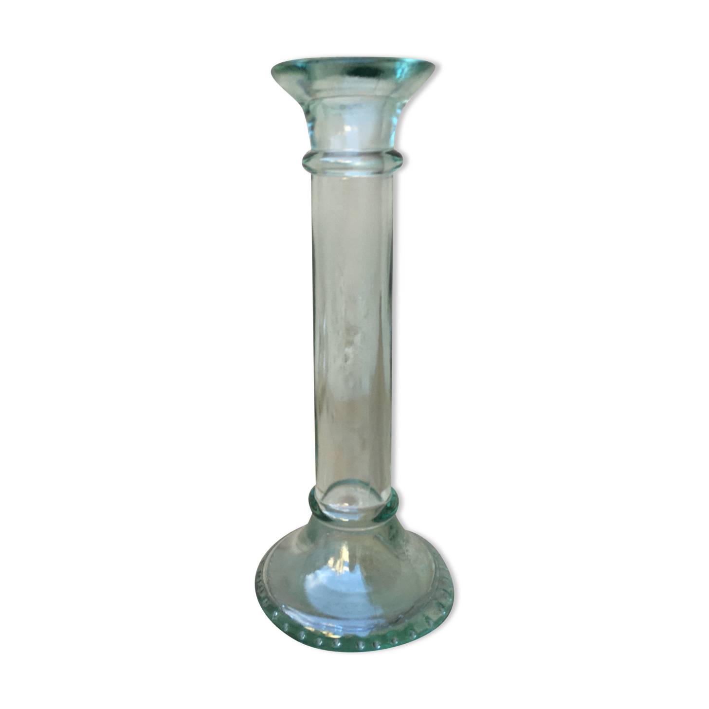 Green water candle holder