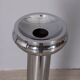 Vintage 1970s Italian-design chrome-plated metal floor ashtray