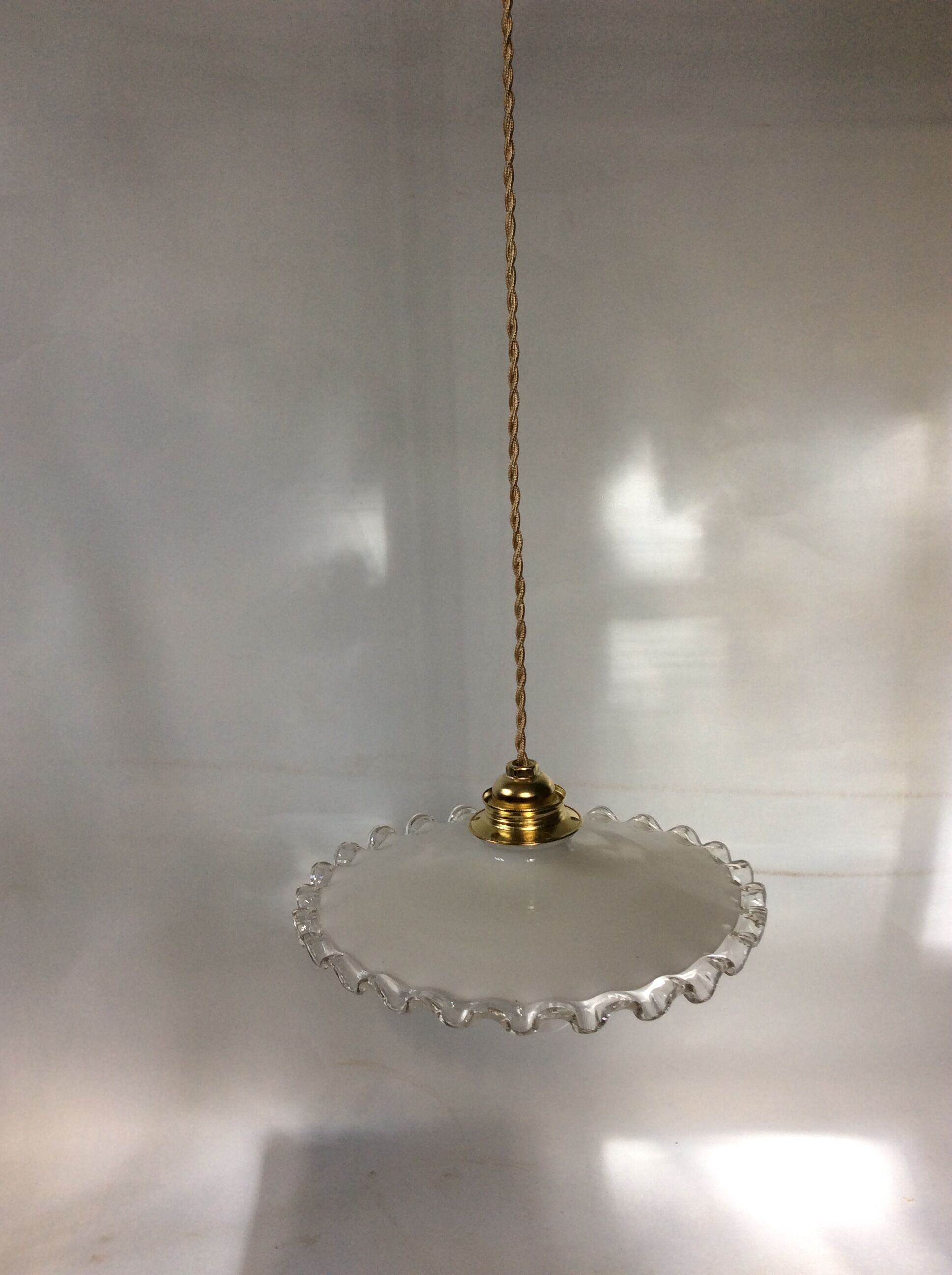 Vintage opaline hanging lamp