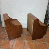 Pair of Scandinavian teak bedside tables from the 1960s.