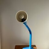 Lampe années 80 en acier, par aluminor - bleu