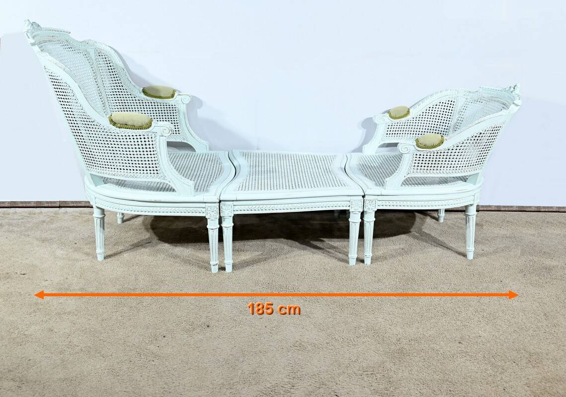 Broken Beech Duchess with Rechampi, Louis XVI style – 2nd part of the 19th century