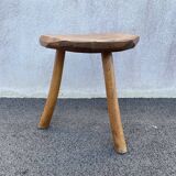Side table in raw wood