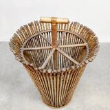 Midcentury rattan umbrella stand vintage 'Tiki'