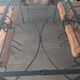 table fer forgé largeur 1m, longueur 1,60m, hauteur 0,76 + 6 fauteuils