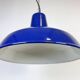 Industrial Blue Enamel Factory Pendant Lamp, 1960s