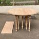 Table de banquet ronde extensible à volets Louis Philippe rénovée 10 pieds