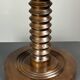Midcentury brutalist wood turned side table, Charles Dudouyt style, 1950s